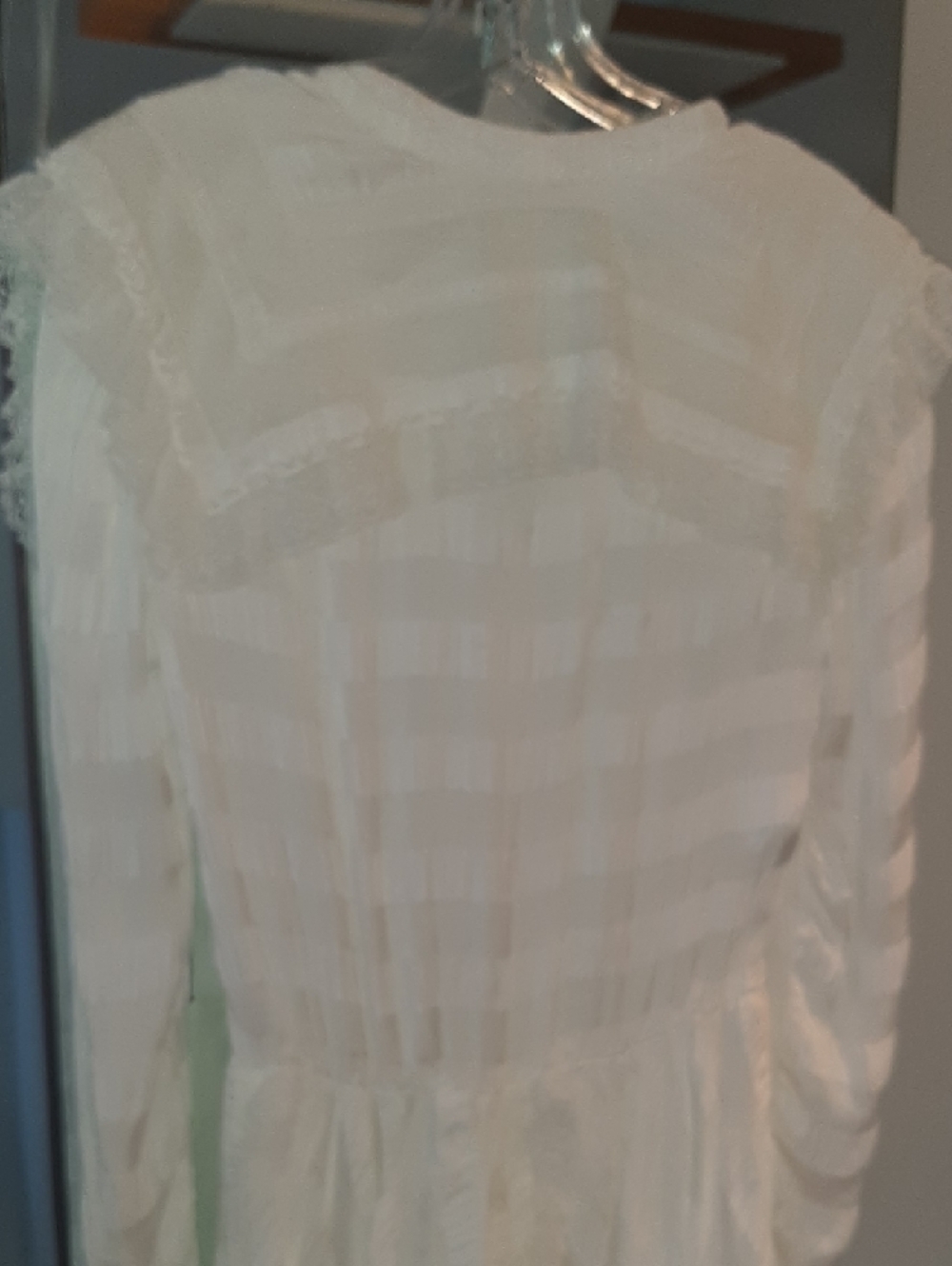 NWOT Orig $1,380 Philosophy🤍di Lorenzo Serafini White Lace Strip High-Low Sz 4 - Picture 9 of 16